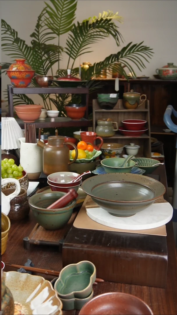 碗景德镇手工高温餐具春盛草帽