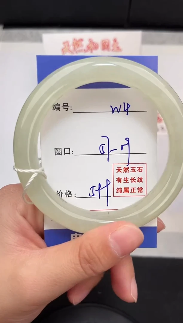未镶嵌手镯和田玉4岚钻微色差T1