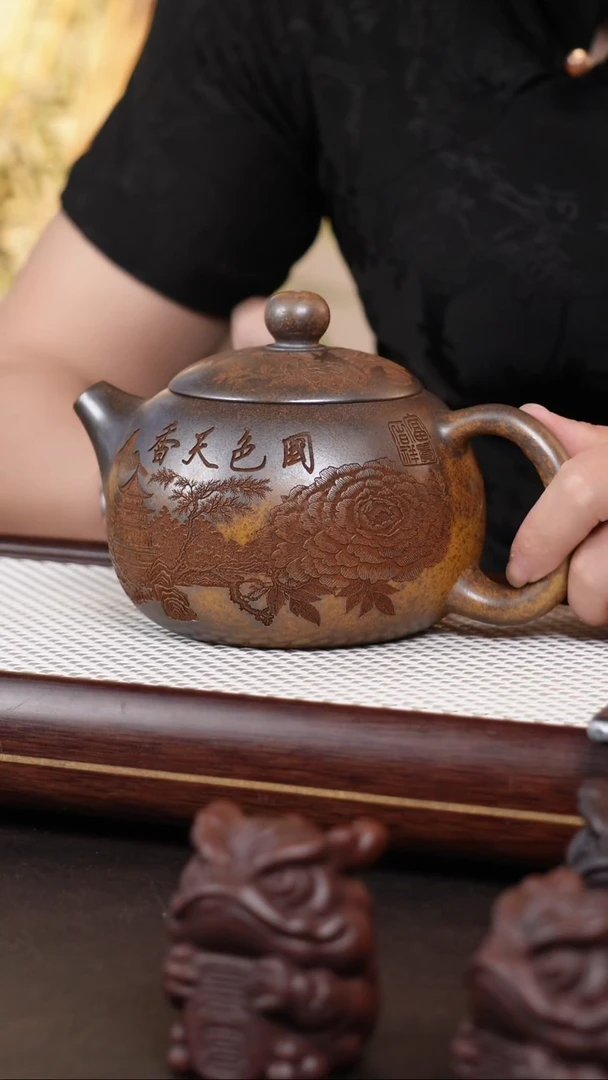 茶壶紫砂柴烧西施