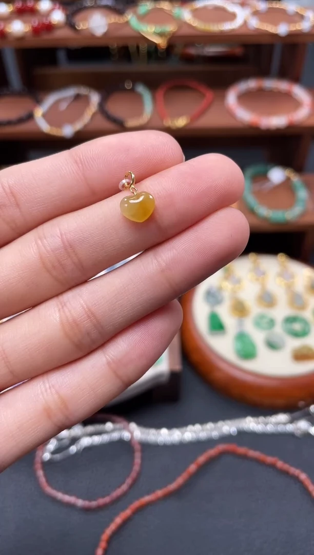 【闪购商品】翡翠吊坠(不含链)18K金镶嵌一个  JK618