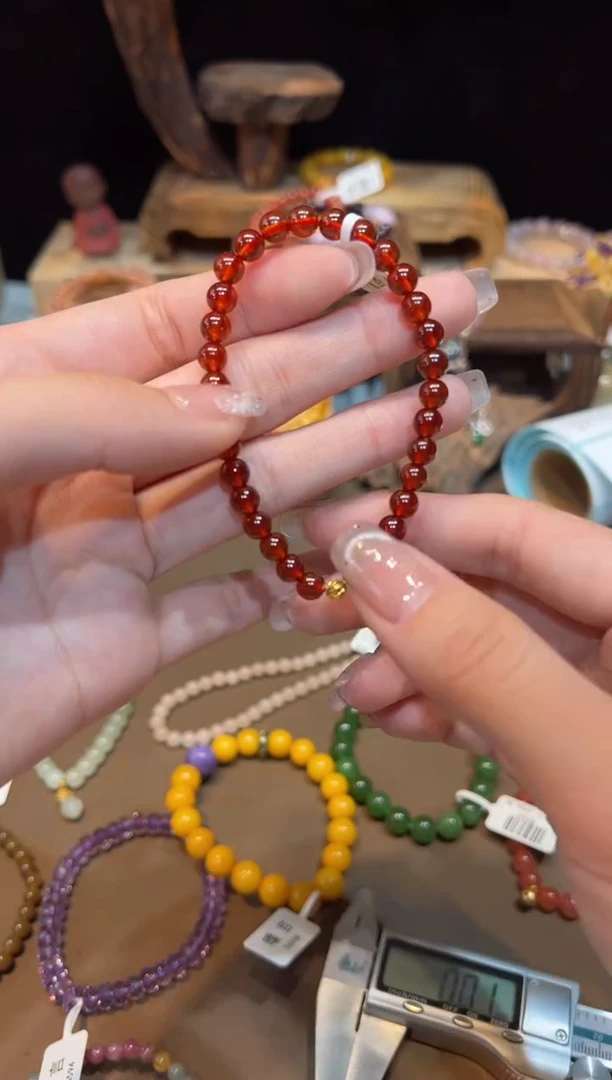 【闪购商品】石榴石手链未镶嵌手饰@@D2859