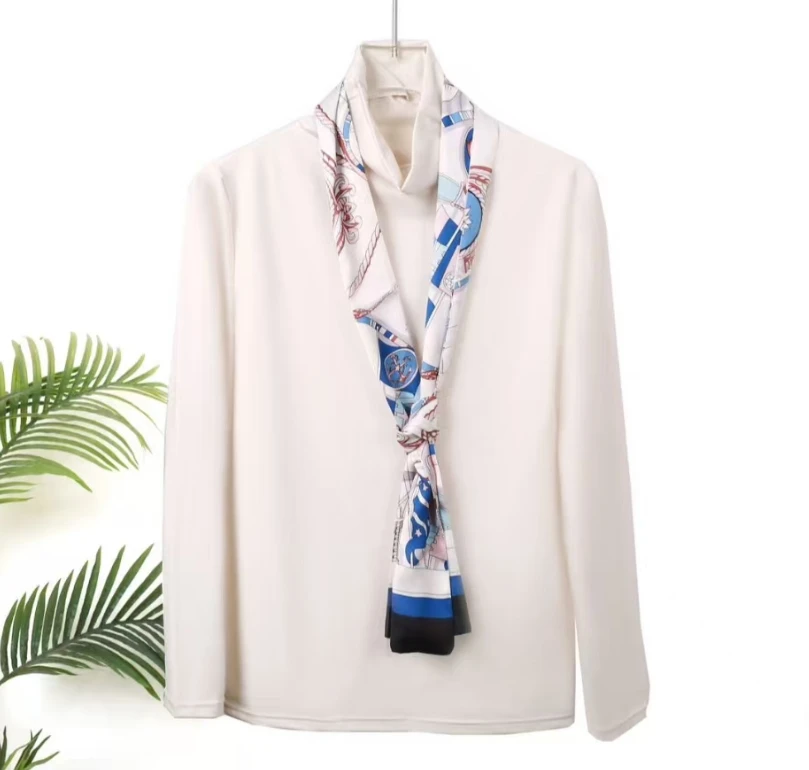 百搭打底衫  送丝巾H32