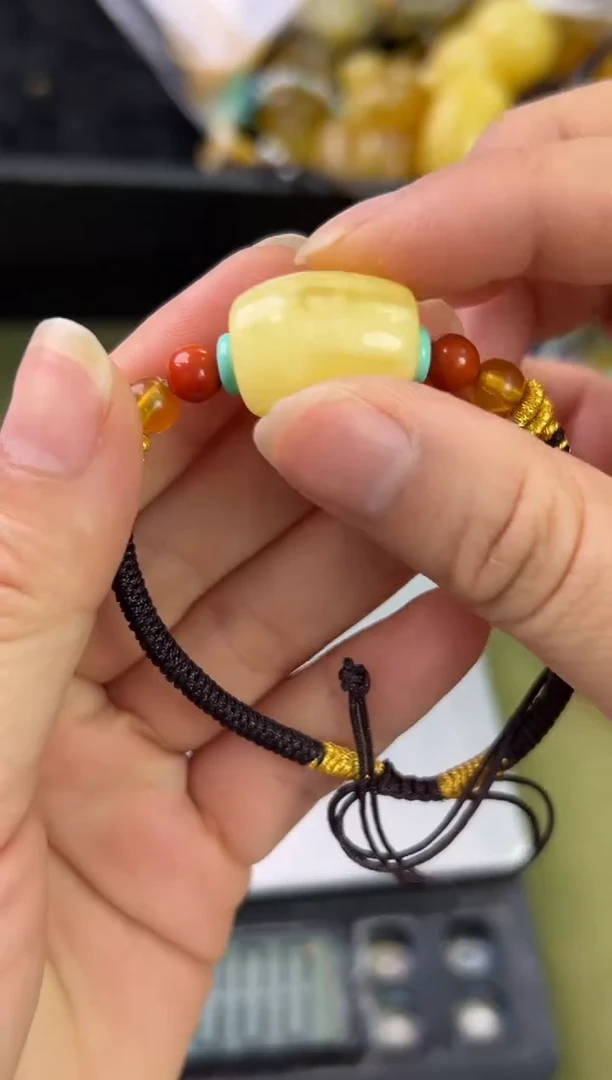 裸石琥珀未镶嵌琥珀蜜蜡手绳