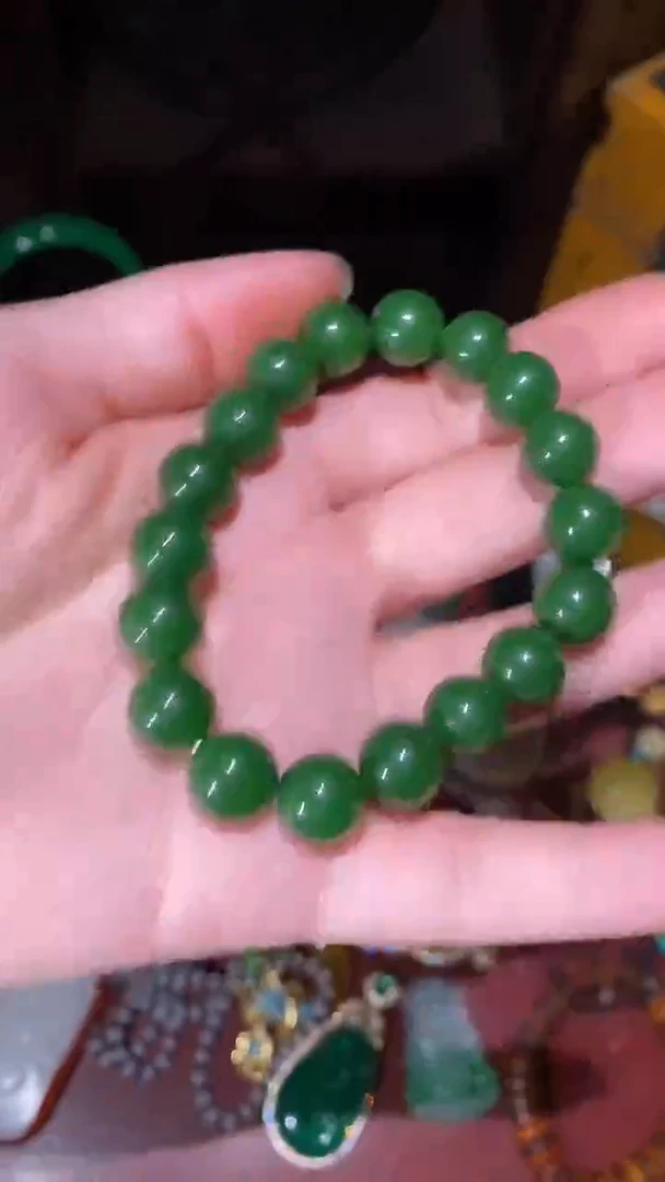 手链未镶嵌和田玉（碧玉）永玉阁精品专属摆件