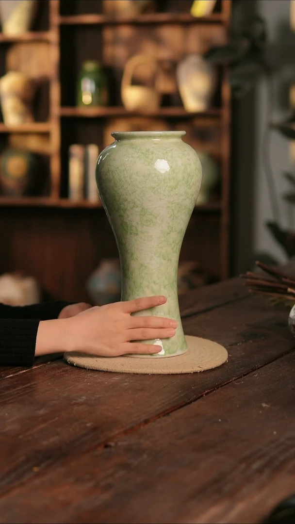 摆件27-397 陶瓷花器高33口径10