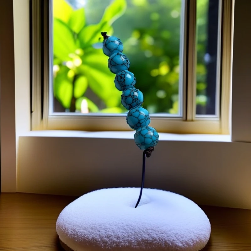 6mm蓝色网花珠散珠首饰配珠