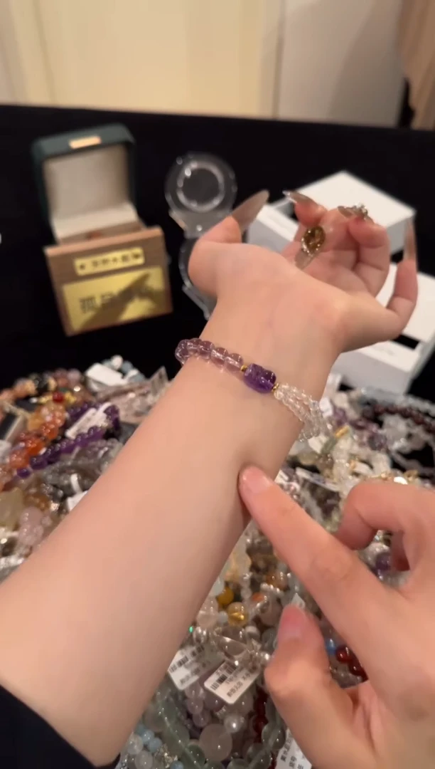 水晶手链合金紫水晶x555