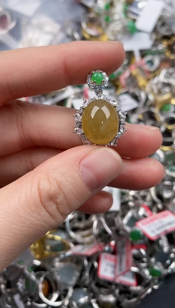 银S925镶嵌戒指翡翠111                 6