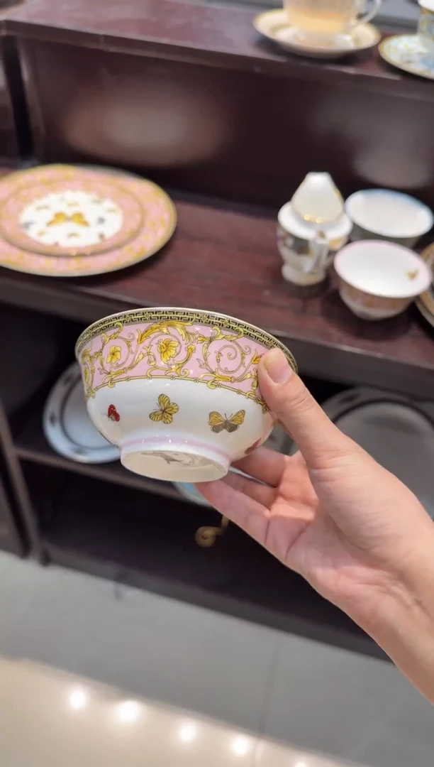 瓷片4.25英寸饭碗 微瑕 6个