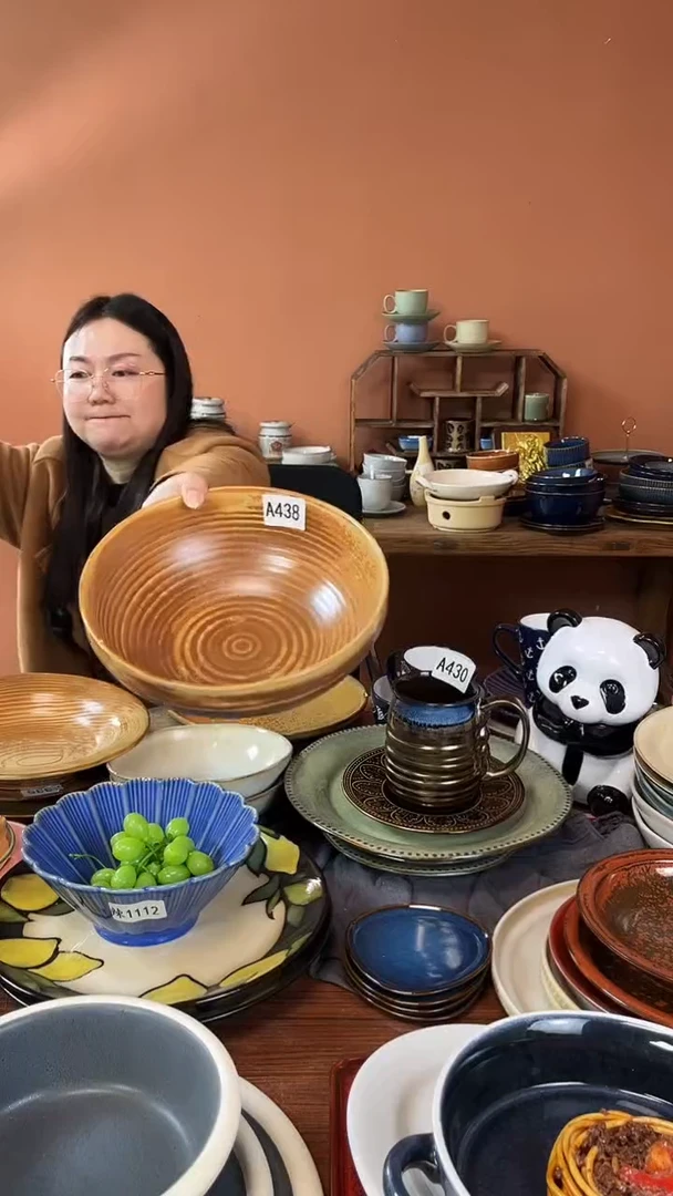 【闪购商品】碗A438陶瓷大碗一件套微瑕