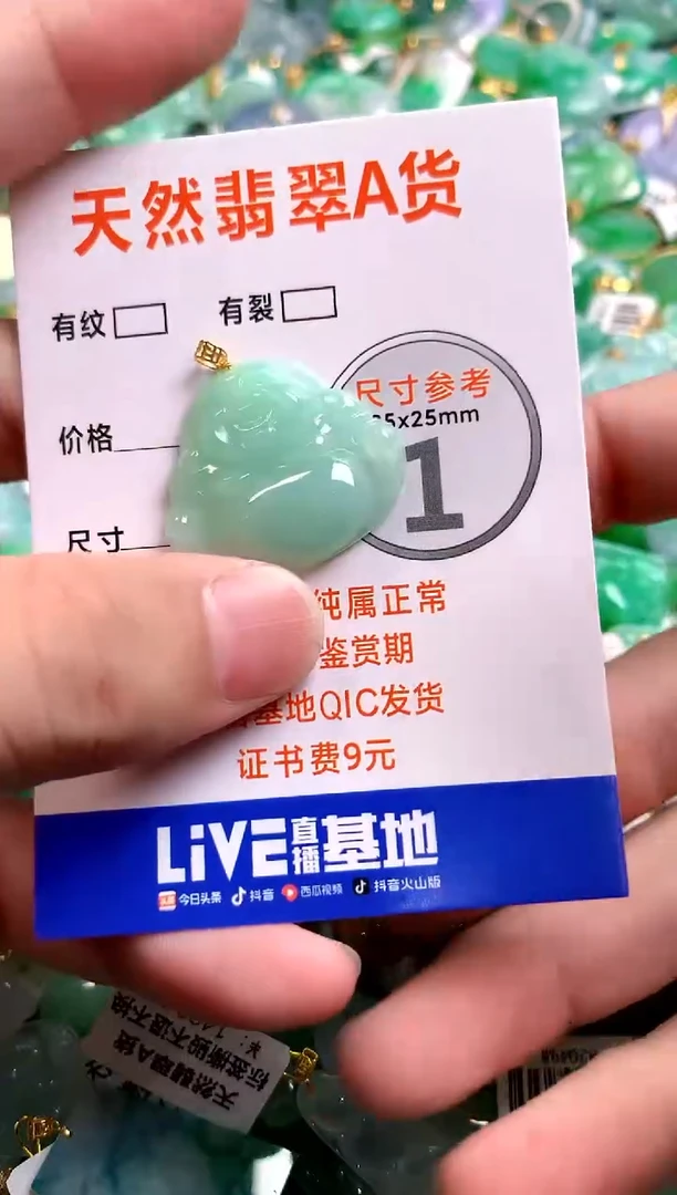颈饰18K金镶嵌翡翠23001536