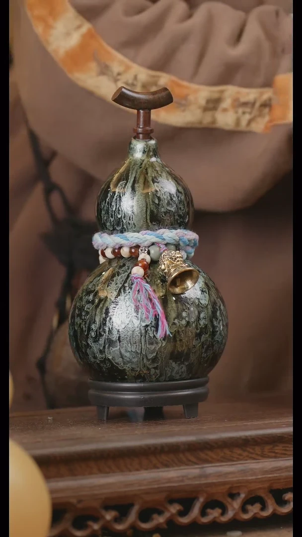 【闪购商品】232号精品天然大漆工艺防渗内胆酒葫芦~