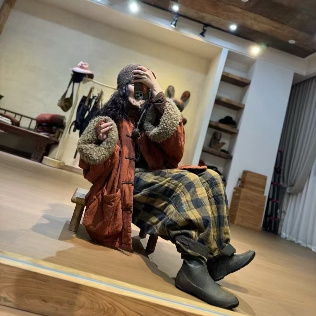 【个人高定】手工翻领立领袖口毛边拼接大棉服