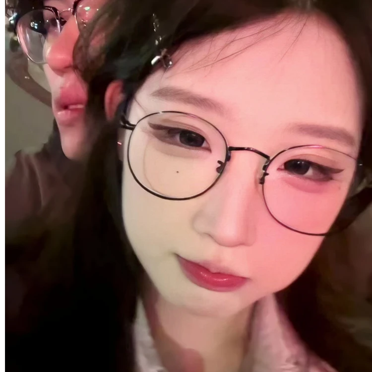 金属细边圆形眼镜框复古文艺学生配近视网红超轻ins韩版高颜值女