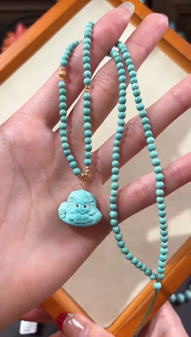 【闪购商品】绿松石颈饰18K金镶嵌绿松石项链