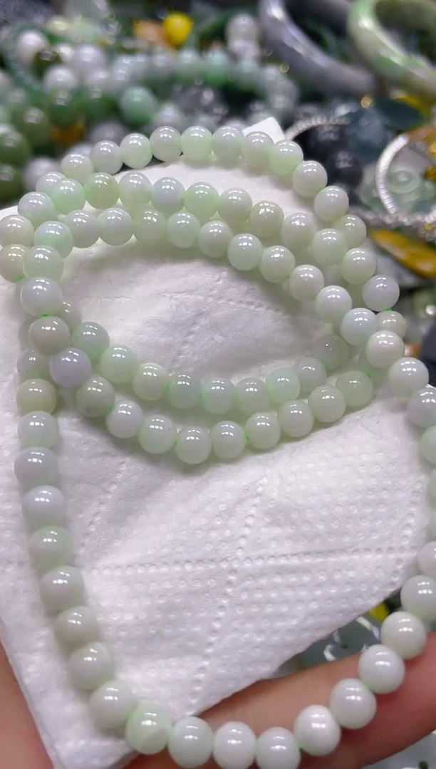 翡翠未镶嵌颈饰5mm/V/翡翠A货一图一物