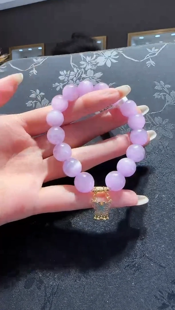 【闪购商品】锂辉石手串未镶嵌紫锂辉手串设计款