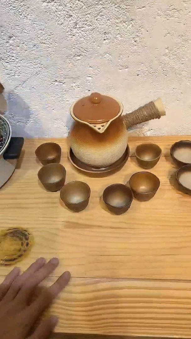 【闪购商品】1000ml美人+陶瓷盖+壶承+6莲花