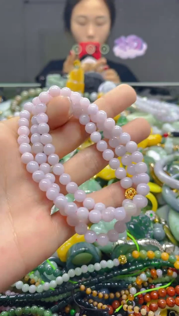 颈饰未镶嵌翡翠5MM/N/翡翠A货，一件也是批发价