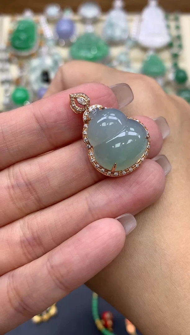 【闪购商品】翡翠颈饰18K金镶嵌335-中国好珍宝