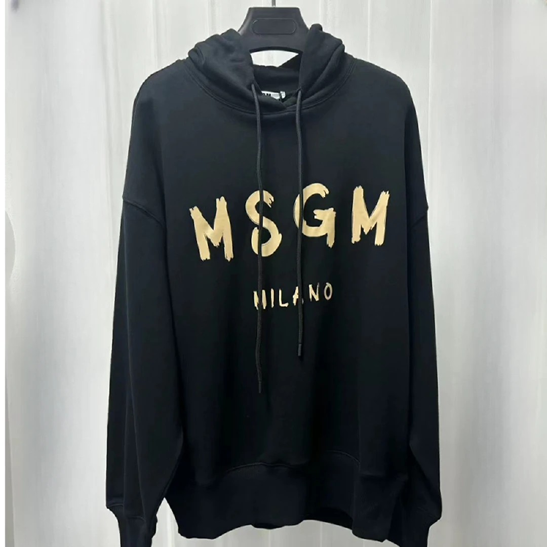 未使用 MSGM MSGM字母欧若风连帽卫衣