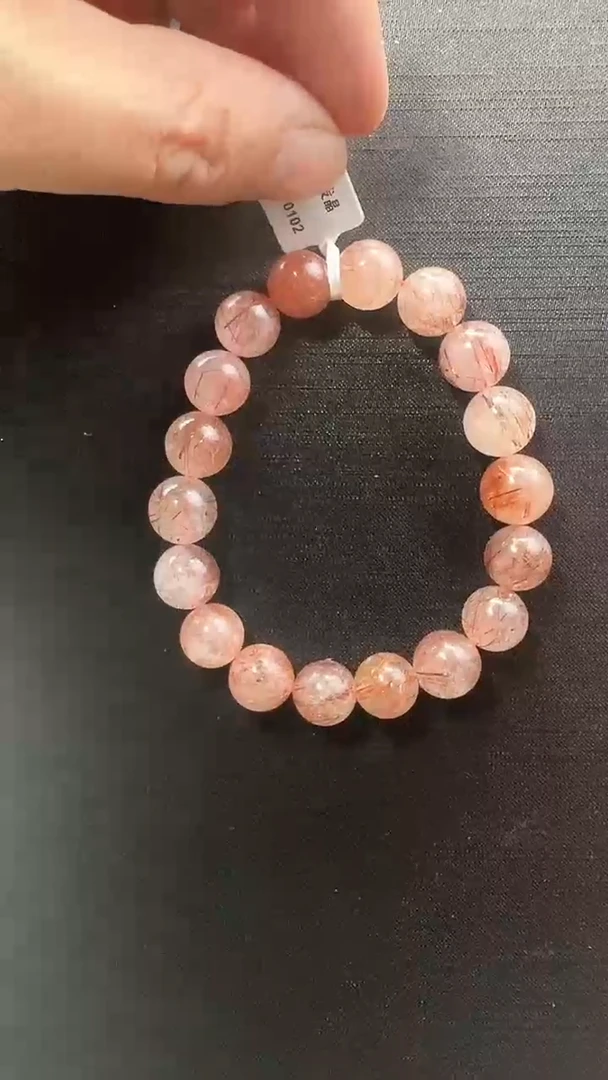 【闪购商品】水晶手串未镶嵌11-12mm铜发晶单圈手串
