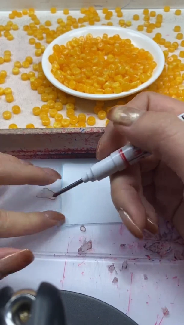 【闪购商品】蜜蜡颈饰未镶嵌w2364鸡油黄蜜蜡算盘7*4mm20颗