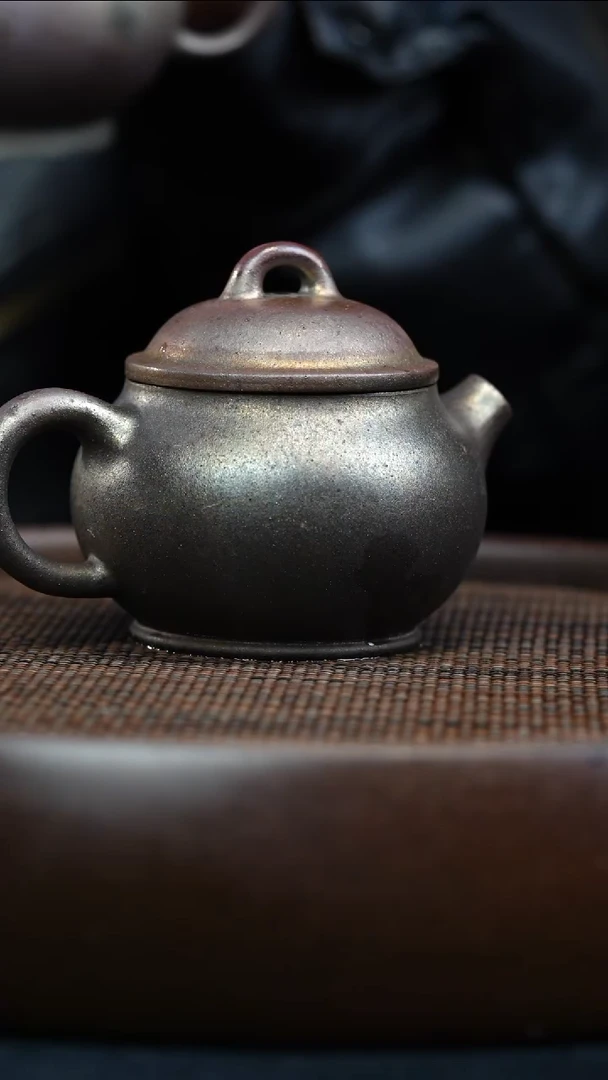 茶壶紫砂清**子柴烧茶壶-HBX