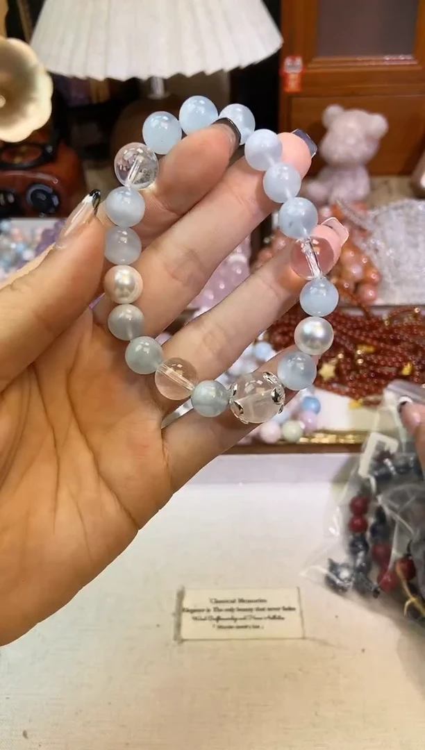 【闪购商品】海蓝宝石手链未镶嵌348手串