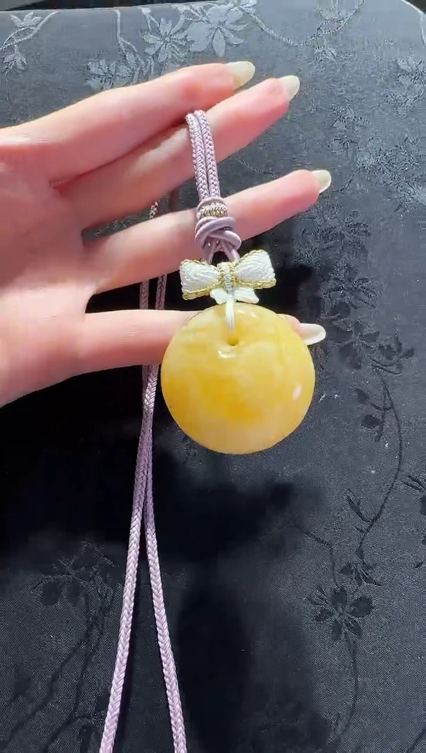 【闪购商品】琥珀项链未镶嵌蜜蜡平安扣项链编绳款