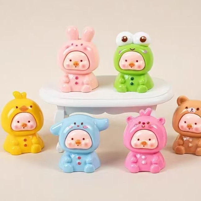 三丽欧实色猪猪】桌面树脂可爱diy饰品桌面摆件