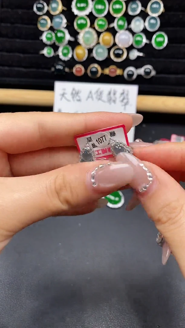 银S925镶嵌戒指翡翠2858