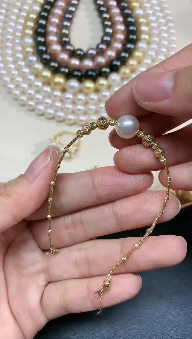 【闪购商品】海水珍珠手链18K金镶嵌A167|1980