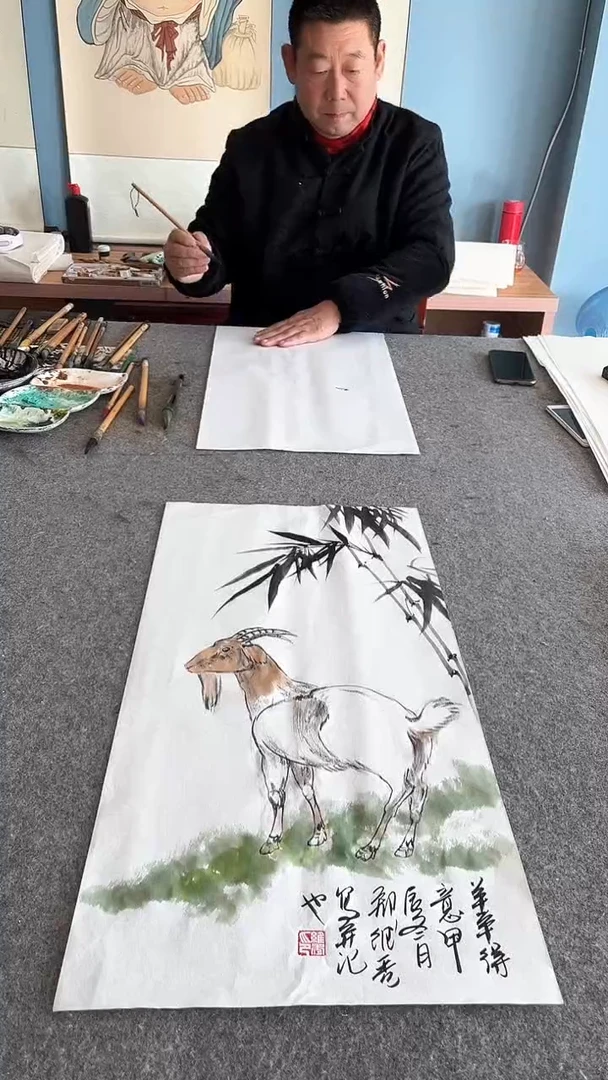 【闪购商品】国画洋洋得意、手绘、