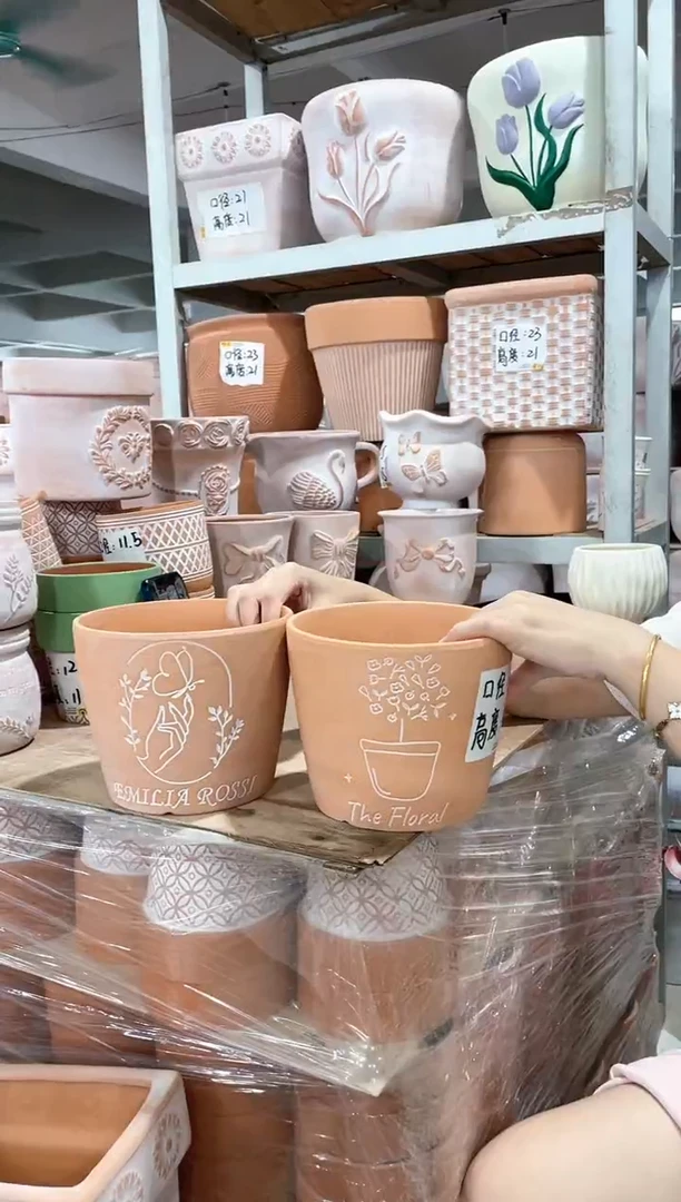 擦白盆花＋手捧蝴蝶口16-14