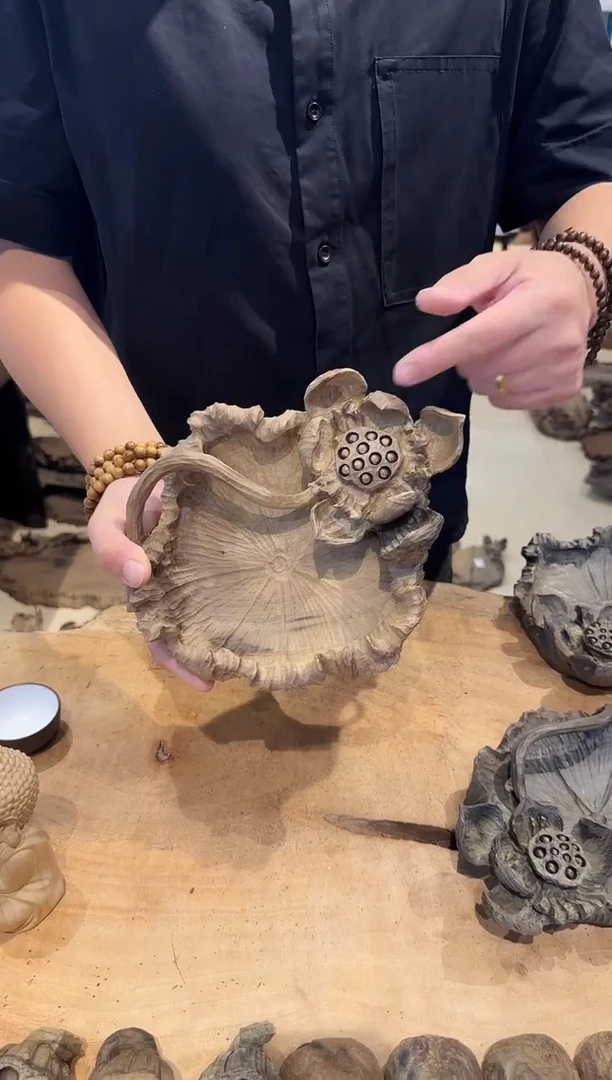 木626号乌木金丝楠果盘+0.8手串