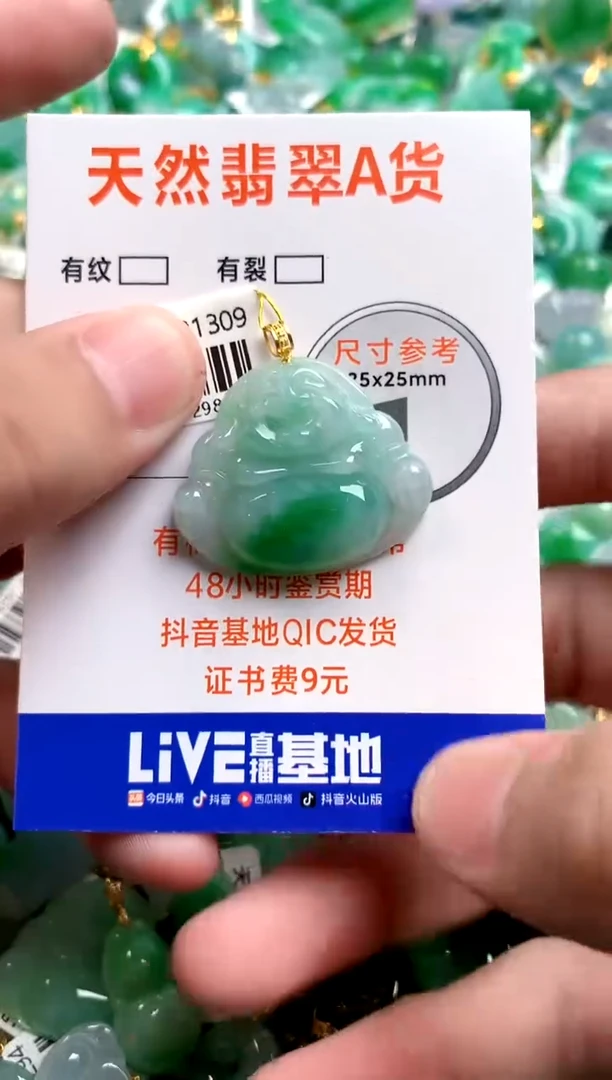 颈饰18K金镶嵌翡翠0583831759