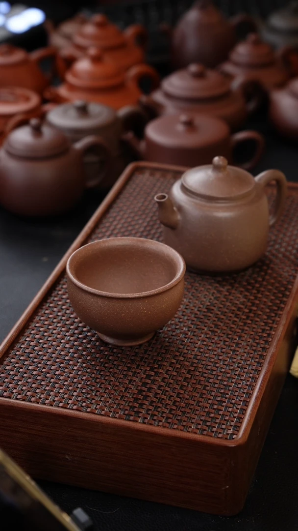 【闪购商品】鲨鱼皮墨林和杯原矿紫砂壶