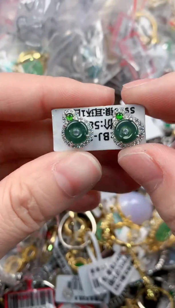 银S925镶嵌戒指翡翠222----2