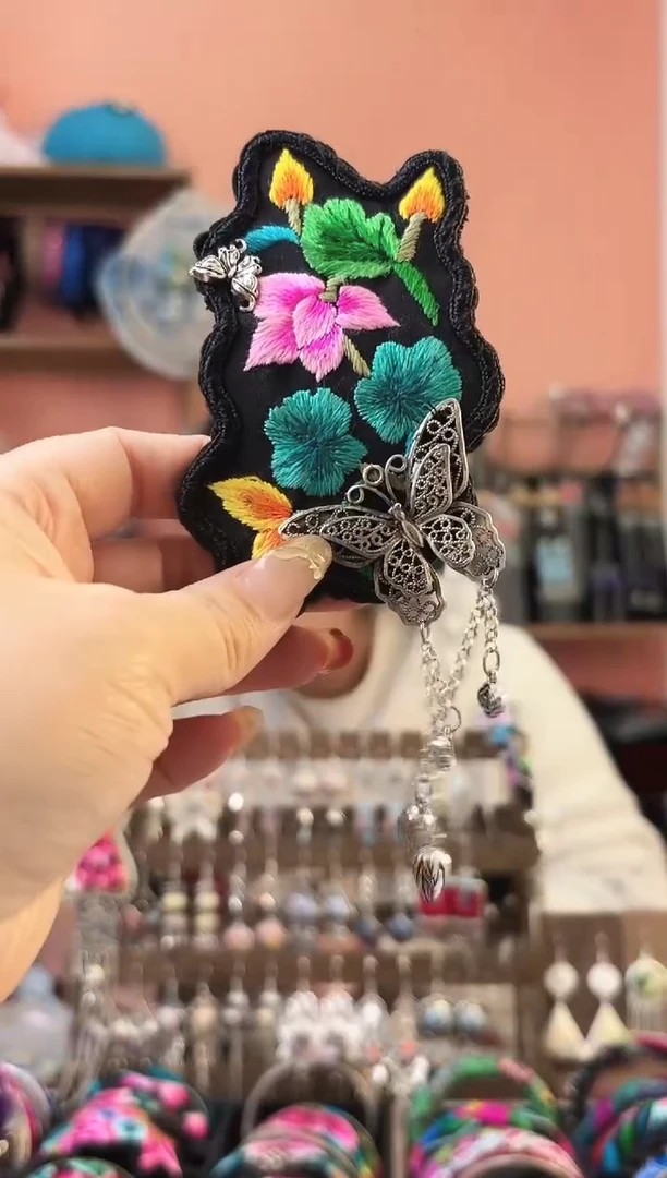 织绣艺枝独绣手工饰品120