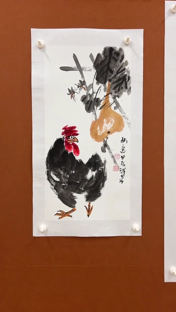 国画王泽喜2平尺花鸟