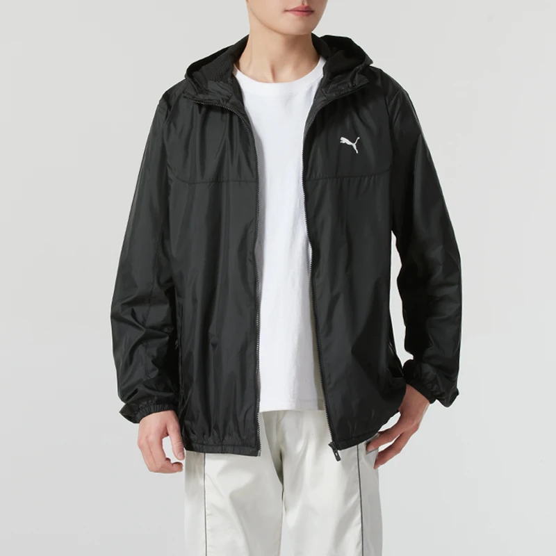 【达人专属】彪马连帽梭织夹克男2025新款黑色休闲跑步外套687540