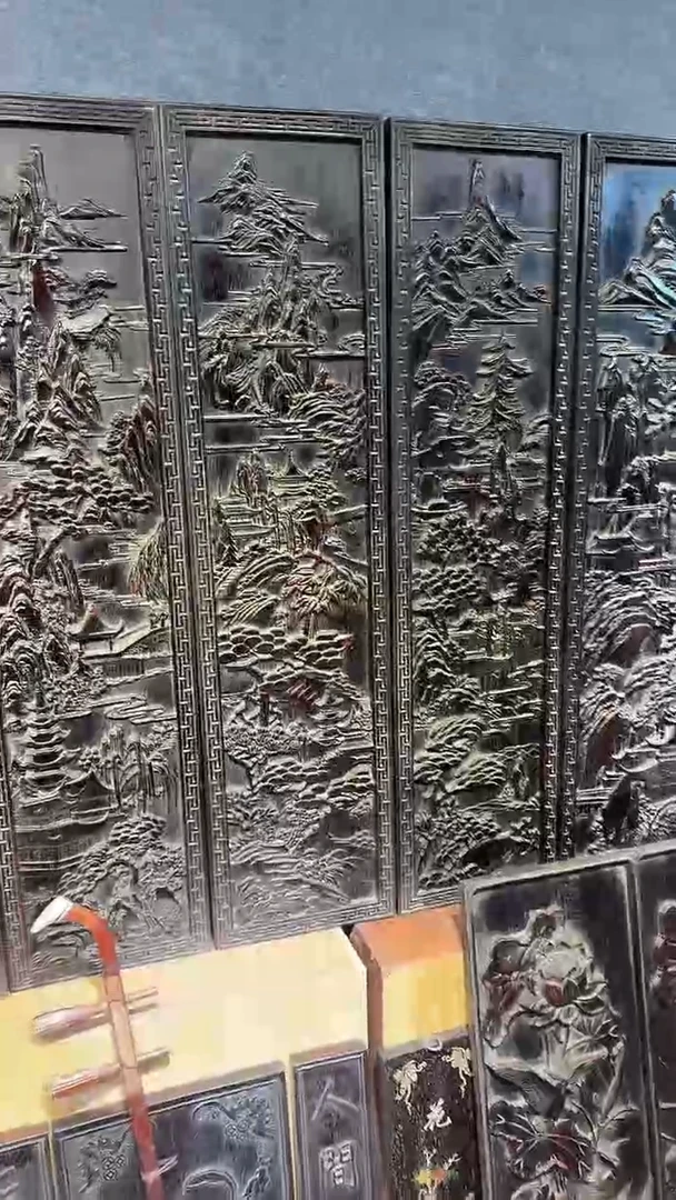 木紫檀拆件雕刻板以直播间实物为准微瑕老物件