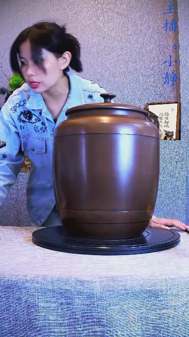 全手工紫陶茶罐精磨微瑕疵357饼15片064