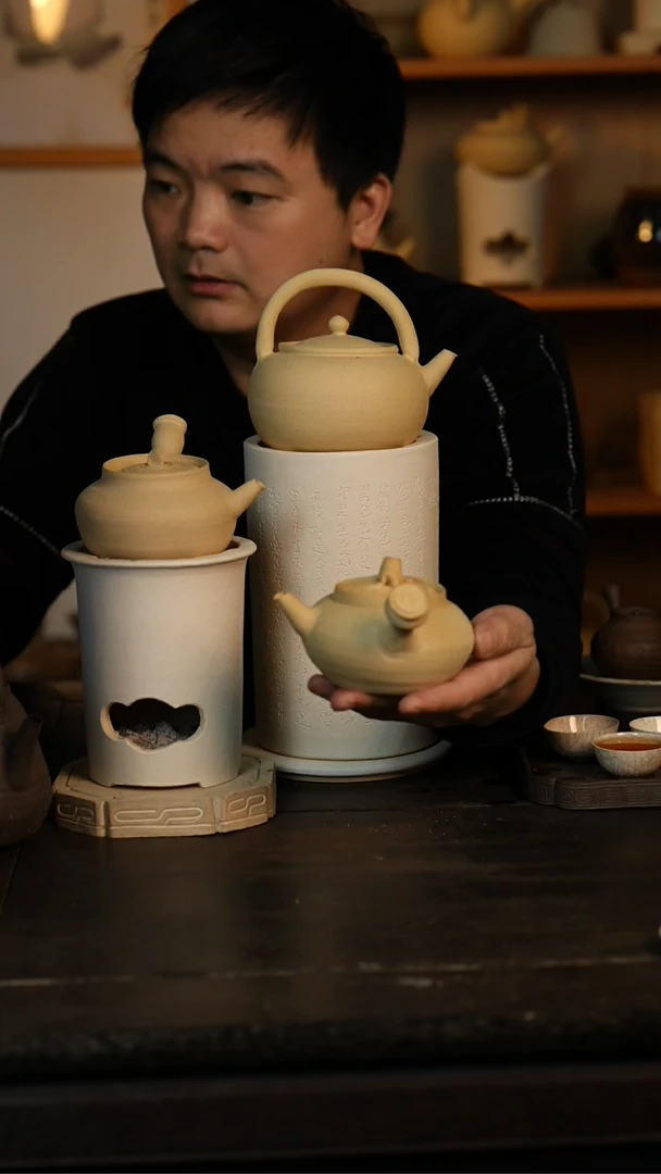 【闪购商品】124350CCA白泥茶壶手工素面