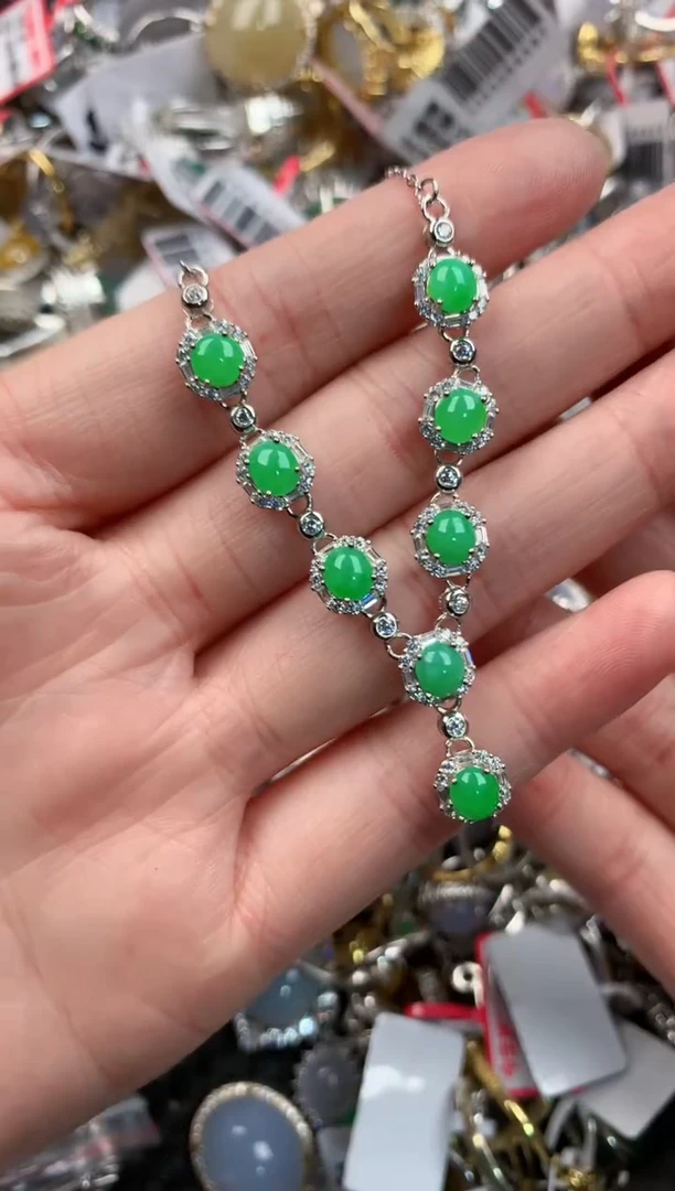 银S925镶嵌戒指翡翠11                     5