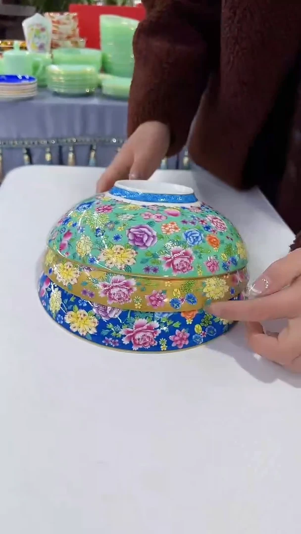 【闪购商品】瓷片 8.5英寸元宝盘3个景德镇陶瓷