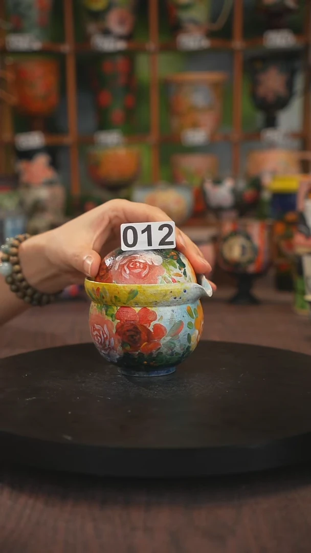 紫砂油画手绘釉下彩012