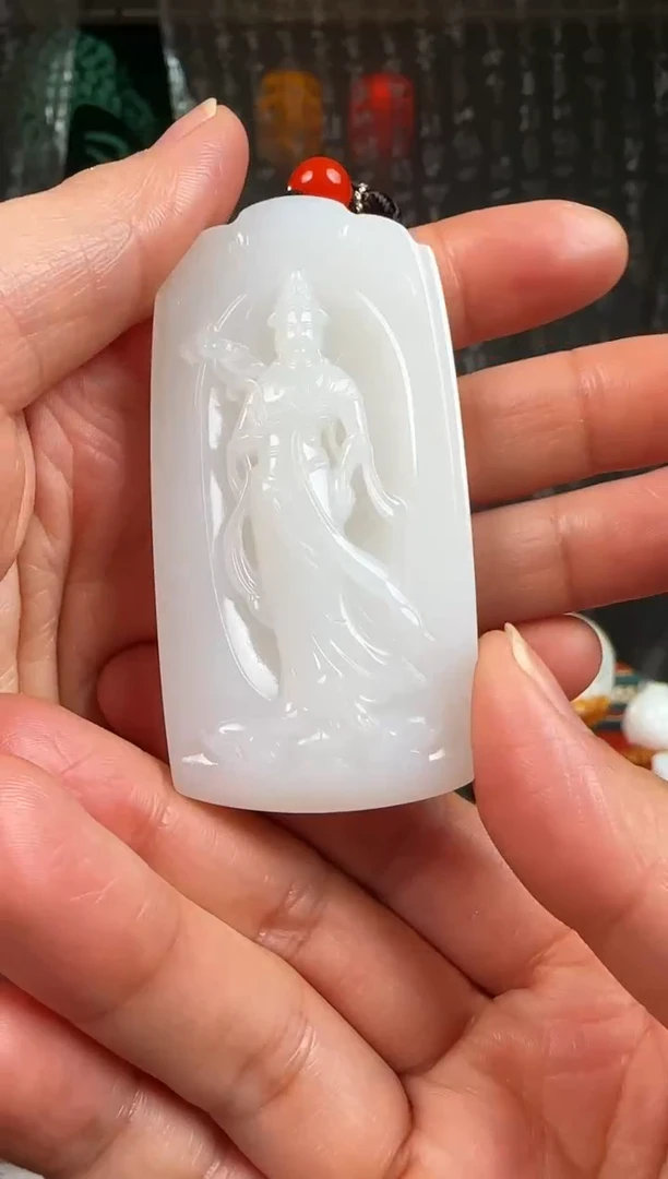 未镶嵌和田玉挂件观音