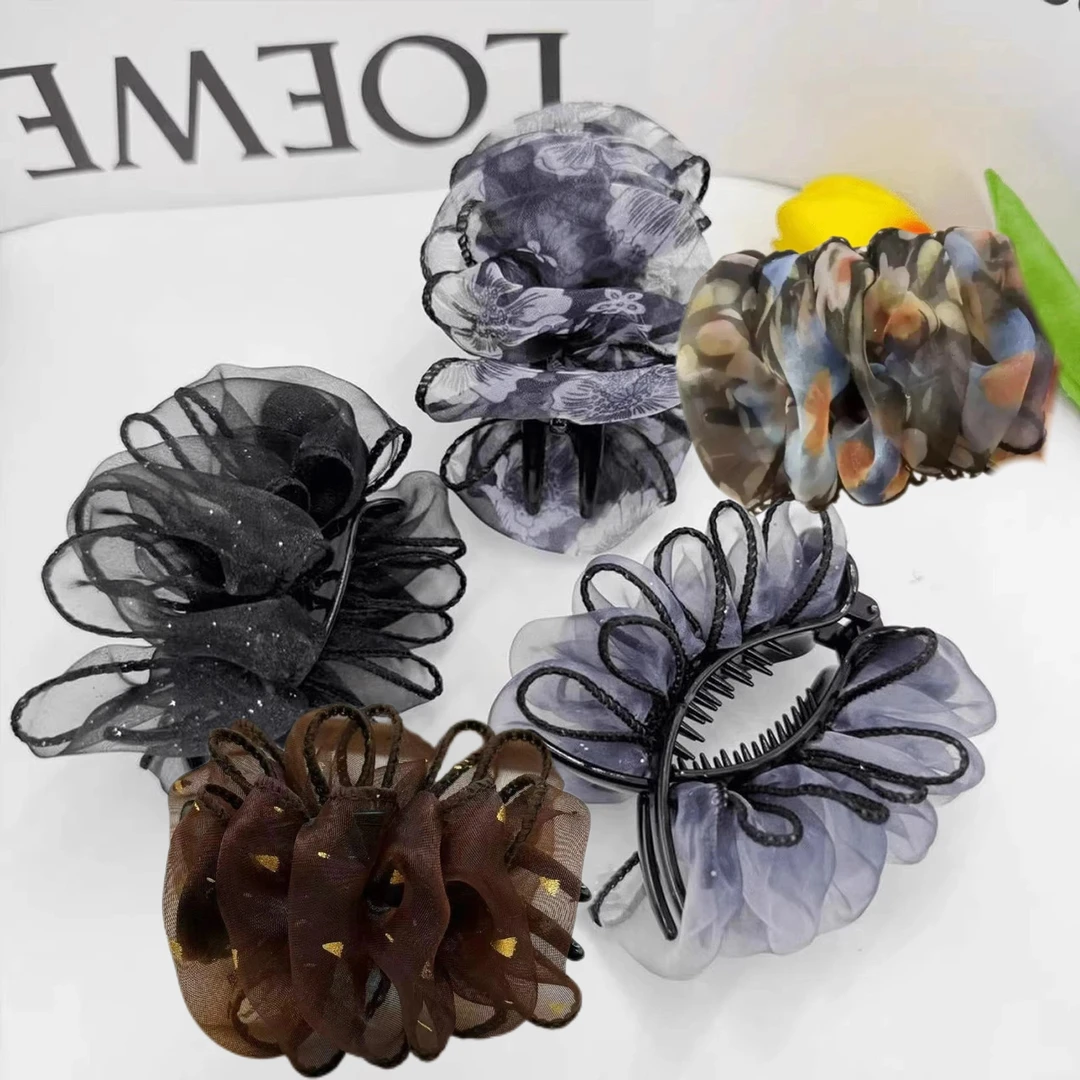 个人高定黑纱星芒缀饰奢华优雅气质发圈时尚其他个护KW